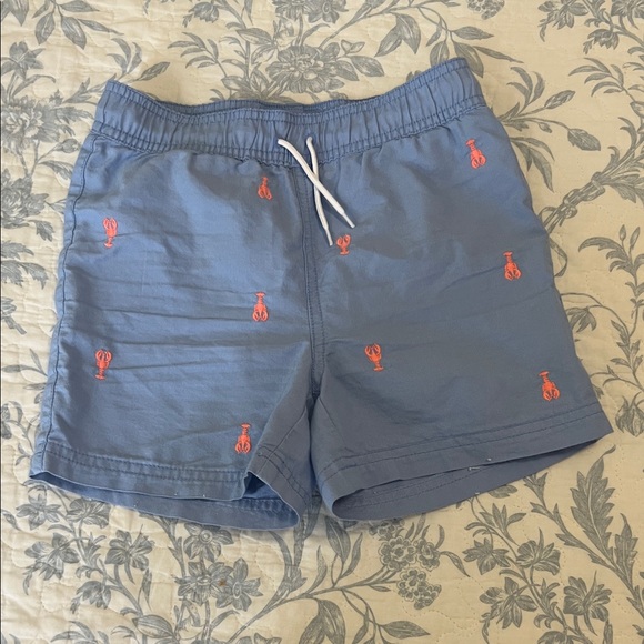 Janie and Jack Blue Swim Trunks with Red Lobster Design - Picture 1 of 4